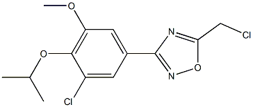 3-(3-chloro-4-isopropoxy-5-methoxyphenyl)-5-(chloromethyl)-1,2,4-oxadiazole Struktur