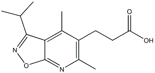 3-(3-isopropyl-4,6-dimethylisoxazolo[5,4-b]pyridin-5-yl)propanoic acid Struktur