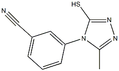 3-(3-methyl-5-sulfanyl-4H-1,2,4-triazol-4-yl)benzonitrile Struktur