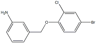 3-(4-bromo-2-chlorophenoxymethyl)aniline Struktur