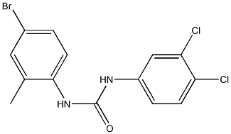 3-(4-bromo-2-methylphenyl)-1-(3,4-dichlorophenyl)urea Struktur