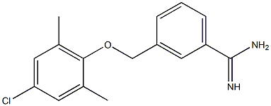 3-(4-chloro-2,6-dimethylphenoxymethyl)benzene-1-carboximidamide Struktur