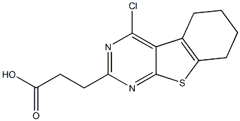 3-(4-chloro-5,6,7,8-tetrahydro[1]benzothieno[2,3-d]pyrimidin-2-yl)propanoic acid Struktur