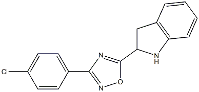 3-(4-chlorophenyl)-5-(2,3-dihydro-1H-indol-2-yl)-1,2,4-oxadiazole Struktur