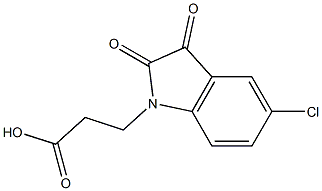 3-(5-chloro-2,3-dioxo-2,3-dihydro-1H-indol-1-yl)propanoic acid Struktur