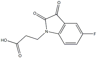 3-(5-fluoro-2,3-dioxo-2,3-dihydro-1H-indol-1-yl)propanoic acid Struktur