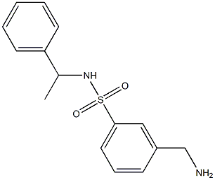 3-(aminomethyl)-N-(1-phenylethyl)benzenesulfonamide Struktur