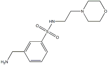 3-(aminomethyl)-N-(2-morpholin-4-ylethyl)benzenesulfonamide Struktur