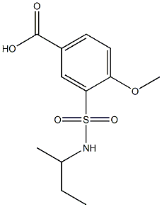 3-(butan-2-ylsulfamoyl)-4-methoxybenzoic acid Struktur