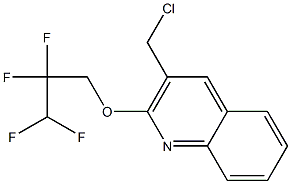 3-(chloromethyl)-2-(2,2,3,3-tetrafluoropropoxy)quinoline Struktur