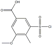 3-(chlorosulfonyl)-5-methoxy-4-methylbenzoic acid Struktur