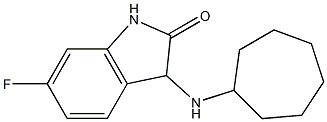 3-(cycloheptylamino)-6-fluoro-2,3-dihydro-1H-indol-2-one Struktur