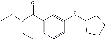 3-(cyclopentylamino)-N,N-diethylbenzamide Struktur