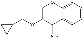 3-(cyclopropylmethoxy)-3,4-dihydro-2H-1-benzopyran-4-amine Struktur