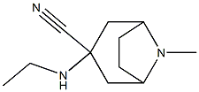 3-(ethylamino)-8-methyl-8-azabicyclo[3.2.1]octane-3-carbonitrile Struktur