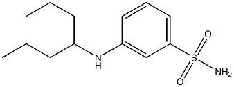 3-(heptan-4-ylamino)benzene-1-sulfonamide Struktur