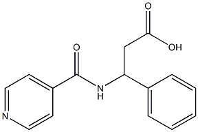 3-(isonicotinoylamino)-3-phenylpropanoic acid Struktur