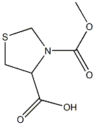 3-(methoxycarbonyl)-1,3-thiazolidine-4-carboxylic acid Struktur