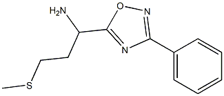 3-(methylsulfanyl)-1-(3-phenyl-1,2,4-oxadiazol-5-yl)propan-1-amine Struktur