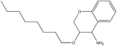 3-(octyloxy)-3,4-dihydro-2H-1-benzopyran-4-amine Struktur