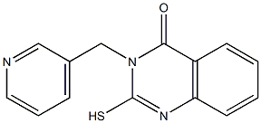 3-(pyridin-3-ylmethyl)-2-sulfanyl-3,4-dihydroquinazolin-4-one Struktur