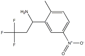 3,3,3-trifluoro-1-(2-methyl-5-nitrophenyl)propan-1-amine Struktur