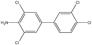 3,3',4',5-tetrachloro-1,1'-biphenyl-4-amine Struktur