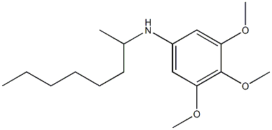 3,4,5-trimethoxy-N-(octan-2-yl)aniline Struktur