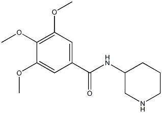 3,4,5-trimethoxy-N-(piperidin-3-yl)benzamide Struktur