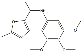 3,4,5-trimethoxy-N-[1-(5-methylfuran-2-yl)ethyl]aniline Struktur