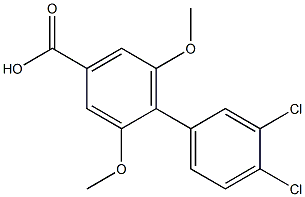 3',4'-dichloro-2,6-dimethoxy-1,1'-biphenyl-4-carboxylic acid Struktur