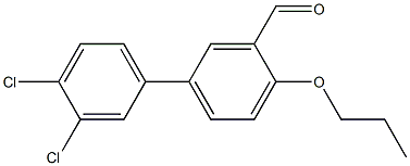 3',4'-dichloro-4-propoxy-1,1'-biphenyl-3-carbaldehyde Struktur