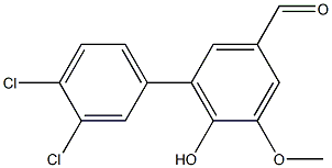 3',4'-dichloro-6-hydroxy-5-methoxy-1,1'-biphenyl-3-carbaldehyde Struktur