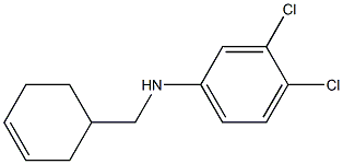 3,4-dichloro-N-(cyclohex-3-en-1-ylmethyl)aniline Struktur