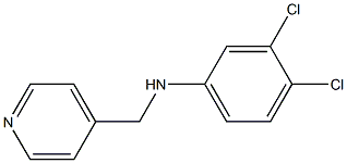 3,4-dichloro-N-(pyridin-4-ylmethyl)aniline Struktur