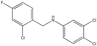 3,4-dichloro-N-[(2-chloro-4-fluorophenyl)methyl]aniline Struktur