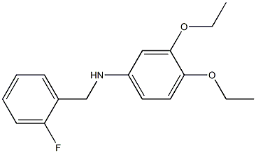 3,4-diethoxy-N-[(2-fluorophenyl)methyl]aniline Struktur