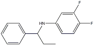 3,4-difluoro-N-(1-phenylpropyl)aniline Struktur