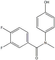 3,4-difluoro-N-(4-hydroxyphenyl)-N-methylbenzamide Struktur