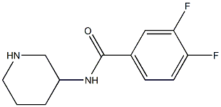 3,4-difluoro-N-(piperidin-3-yl)benzamide Struktur