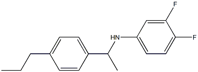 3,4-difluoro-N-[1-(4-propylphenyl)ethyl]aniline Struktur