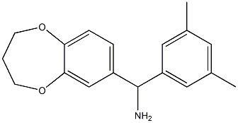 3,4-dihydro-2H-1,5-benzodioxepin-7-yl(3,5-dimethylphenyl)methanamine Struktur