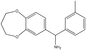 3,4-dihydro-2H-1,5-benzodioxepin-7-yl(3-methylphenyl)methanamine Struktur