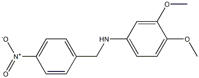 3,4-dimethoxy-N-[(4-nitrophenyl)methyl]aniline Struktur