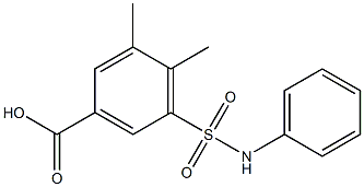 3,4-dimethyl-5-(phenylsulfamoyl)benzoic acid Struktur