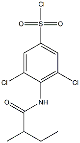 3,5-dichloro-4-(2-methylbutanamido)benzene-1-sulfonyl chloride Struktur