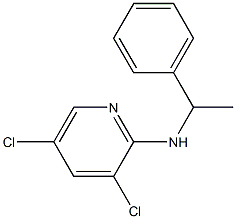 3,5-dichloro-N-(1-phenylethyl)pyridin-2-amine Struktur