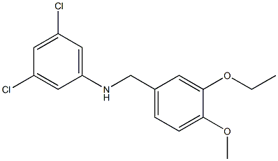 3,5-dichloro-N-[(3-ethoxy-4-methoxyphenyl)methyl]aniline Struktur