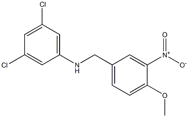 3,5-dichloro-N-[(4-methoxy-3-nitrophenyl)methyl]aniline Struktur