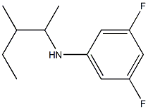 3,5-difluoro-N-(3-methylpentan-2-yl)aniline Struktur